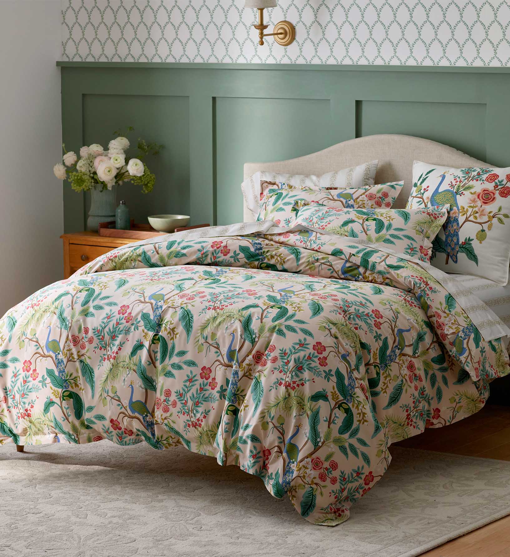 Sateen Comforter - Peacock Blush