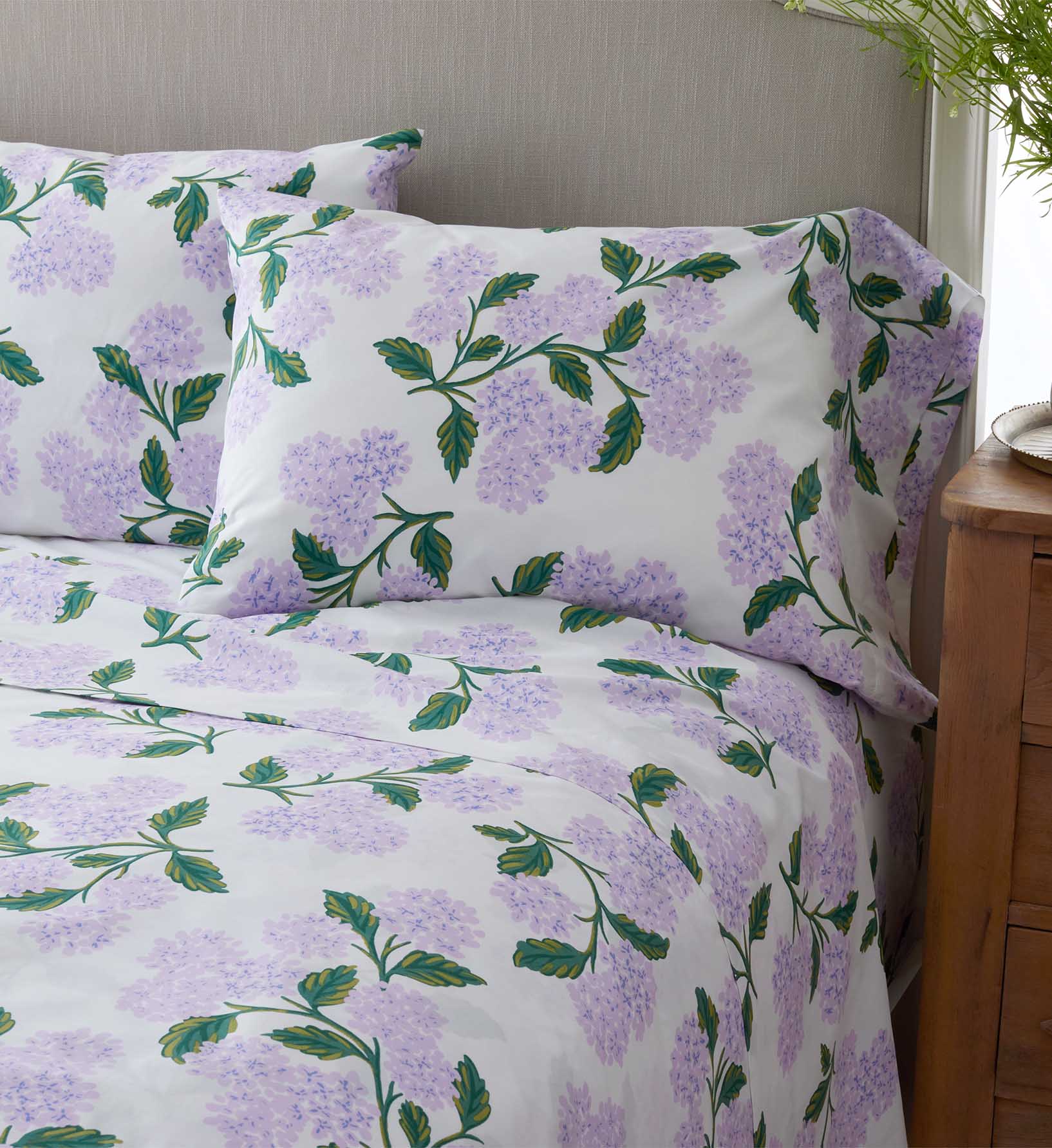 Percale Pillowcases - Hyderangea Lilac