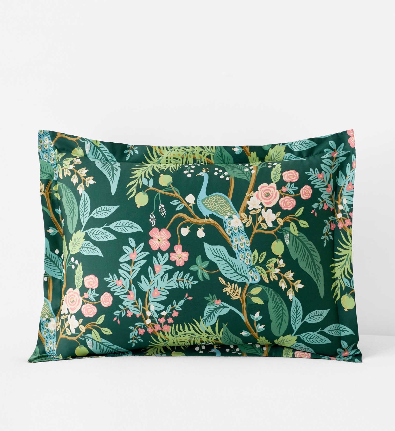 Sateen Sham - Peacock Emerald