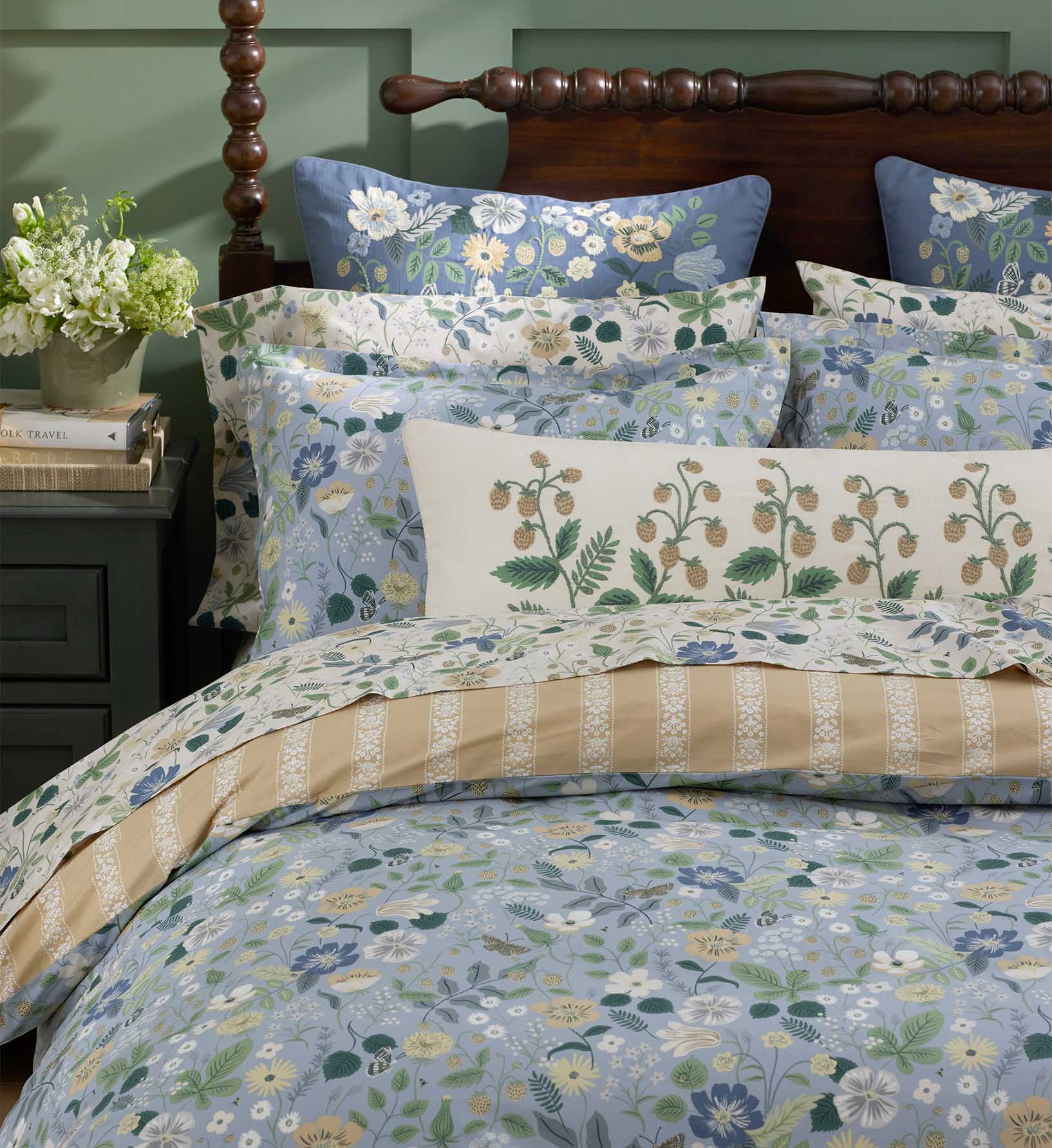 Percale Comforter - Strawberry Fields Slate