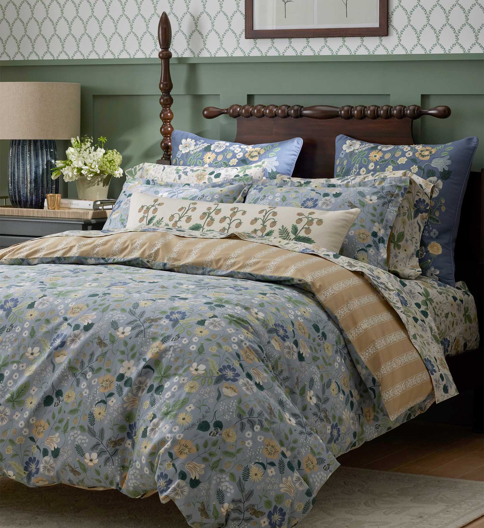 Percale Comforter - Strawberry Fields Slate