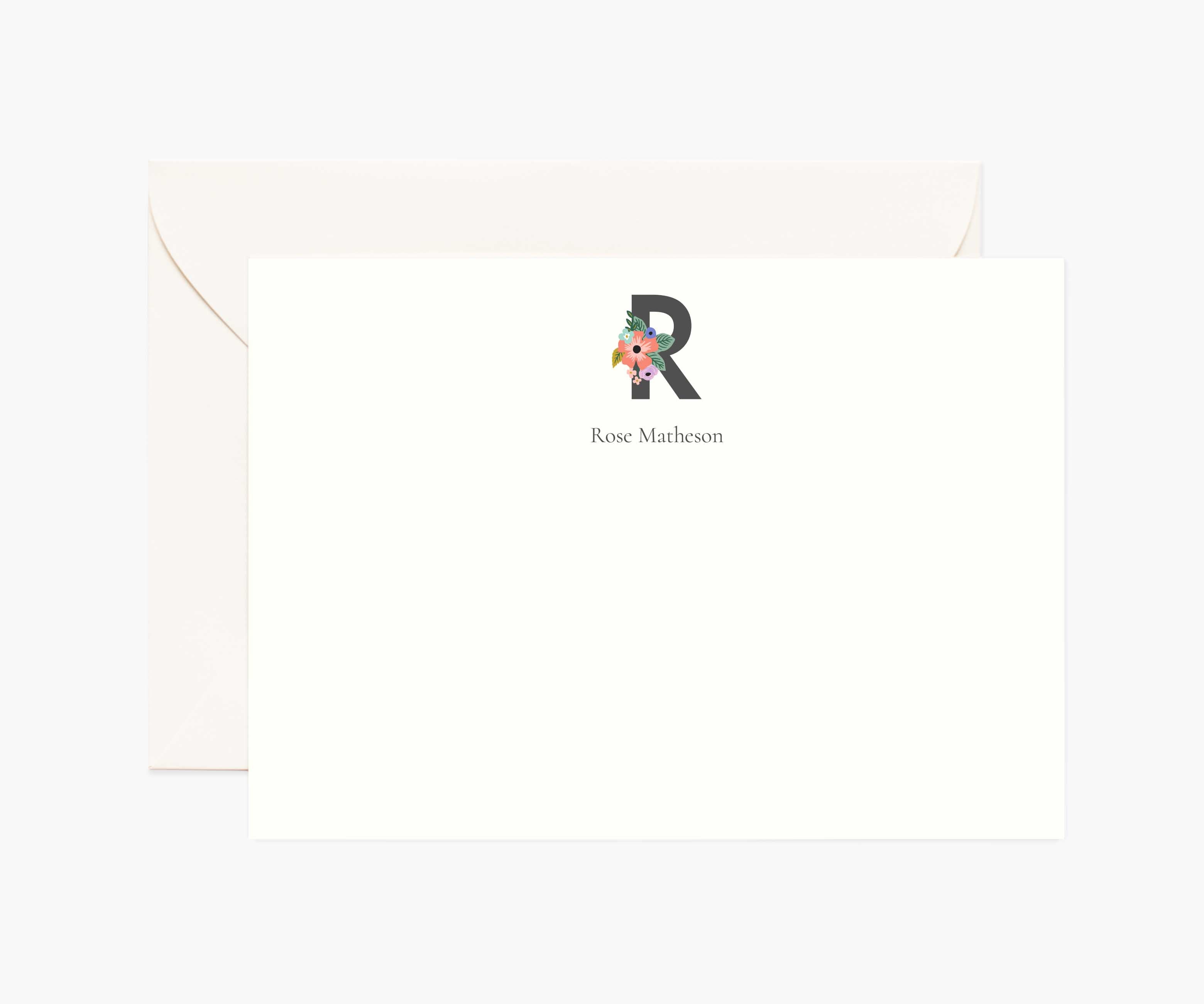 Monogram Personalized Stationery - R