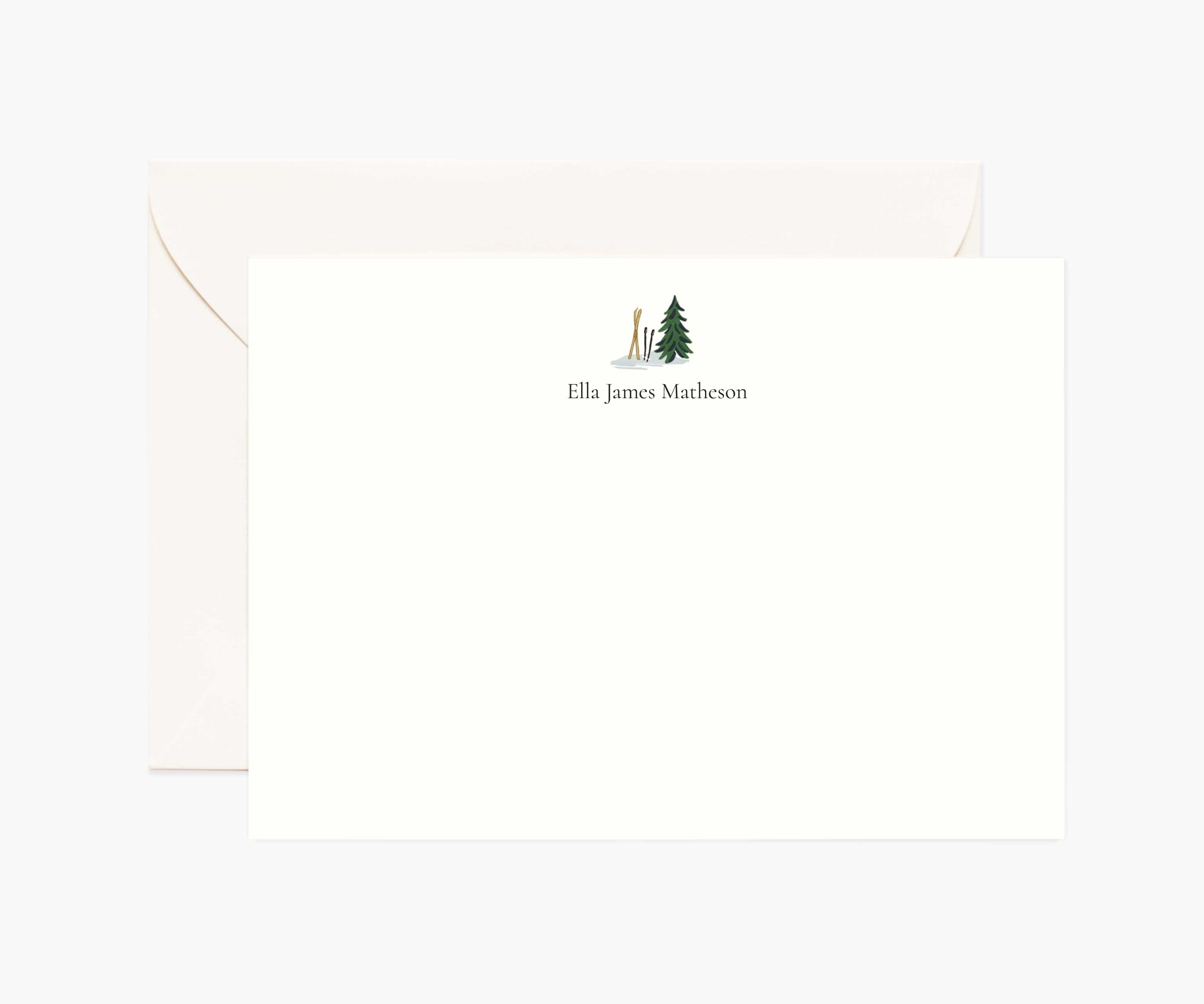 Activities Personalized Stationery  - Skis