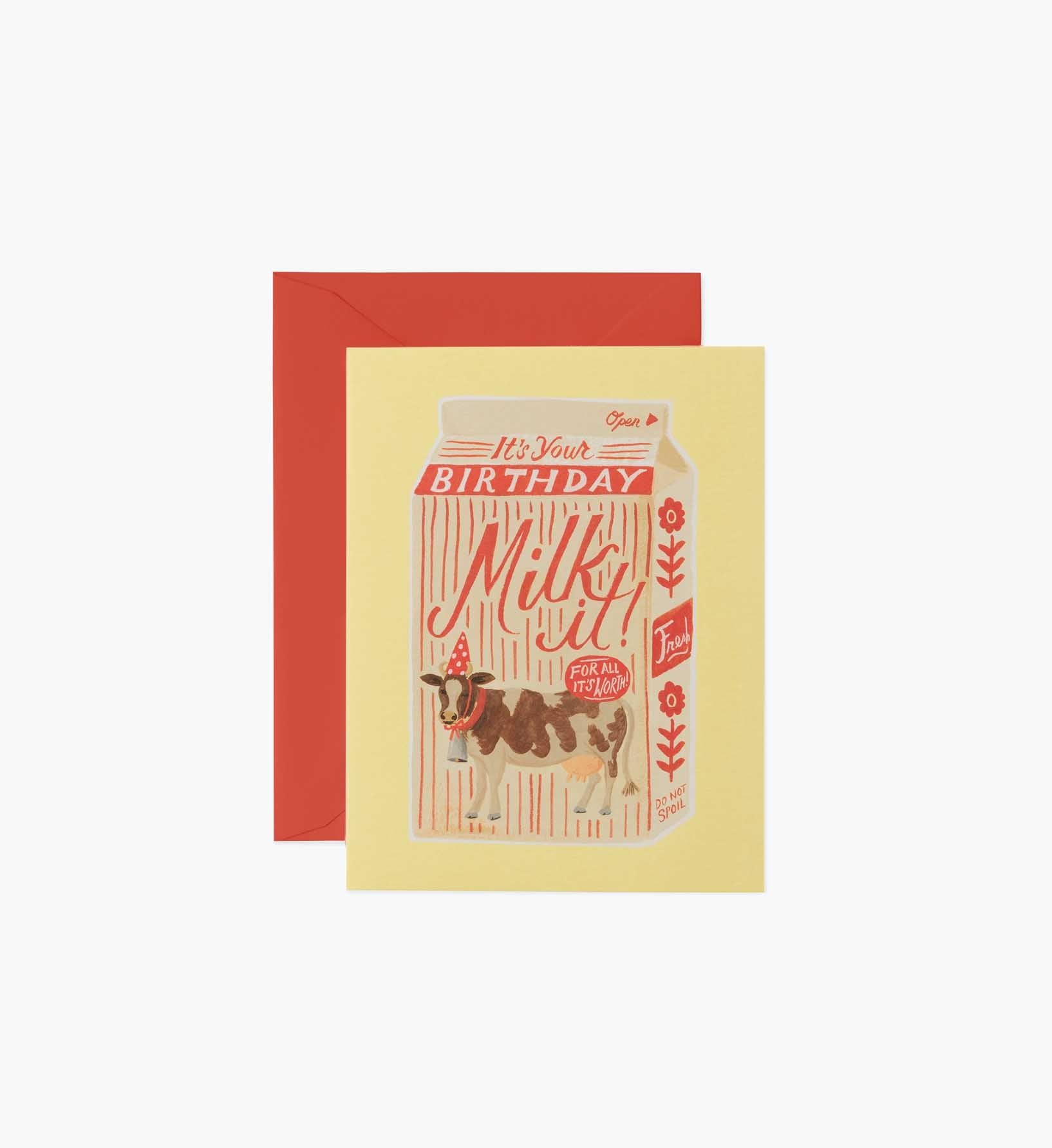Milk It Birthday Card - Single Card
