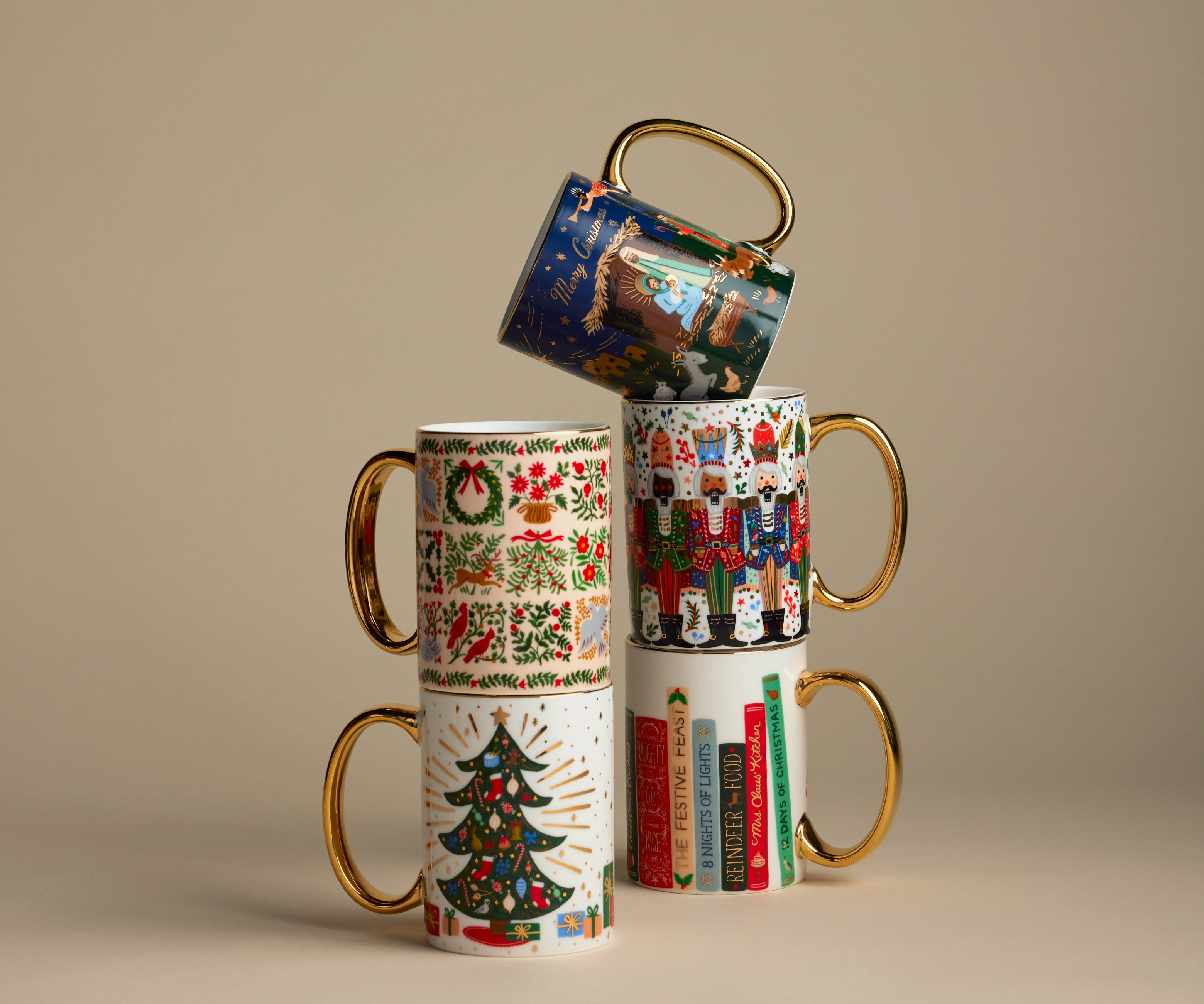 Holiday Porcelain Mug - Nutcracker Brigade
