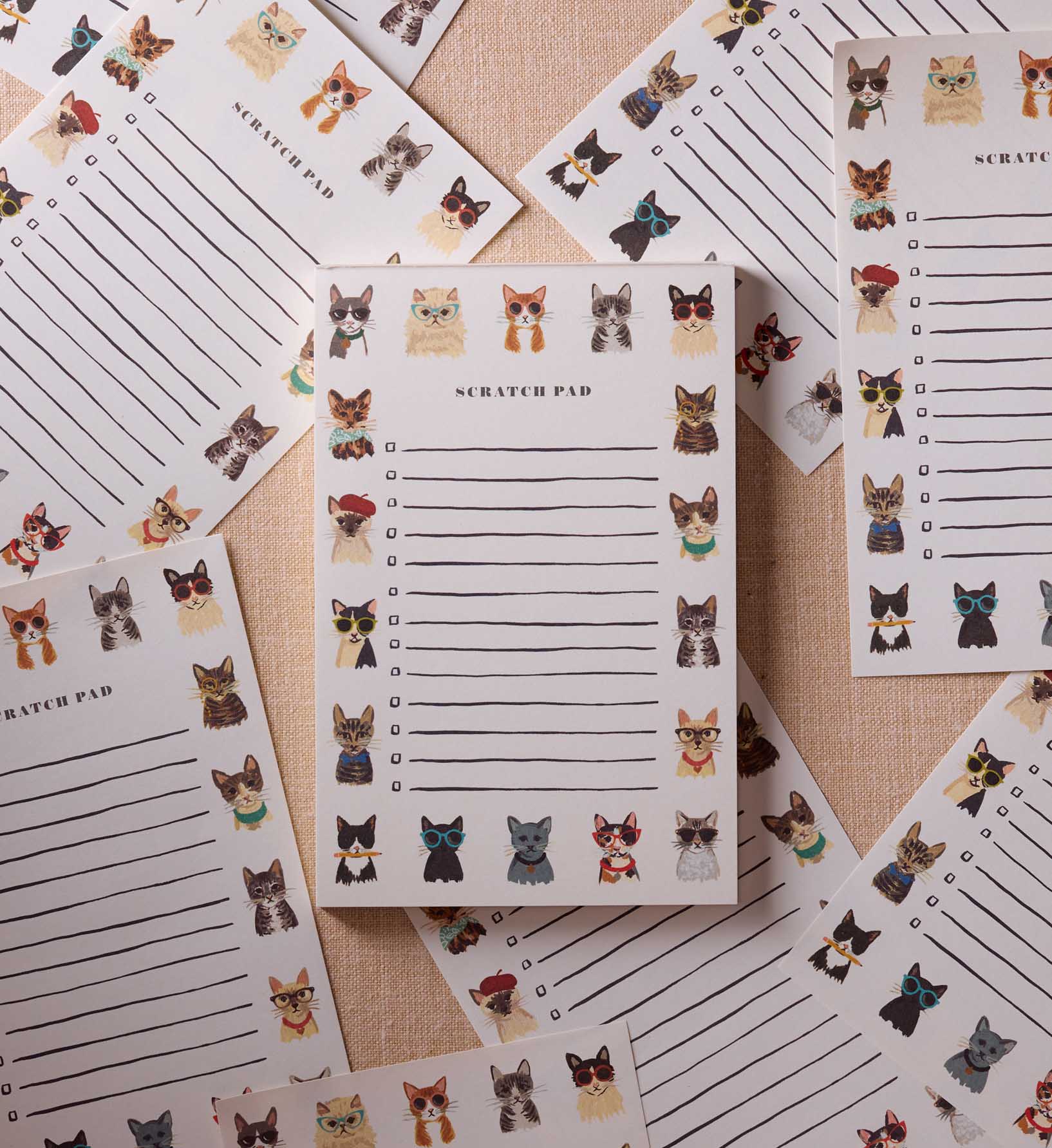 Checklist Notepad - Cool Cats