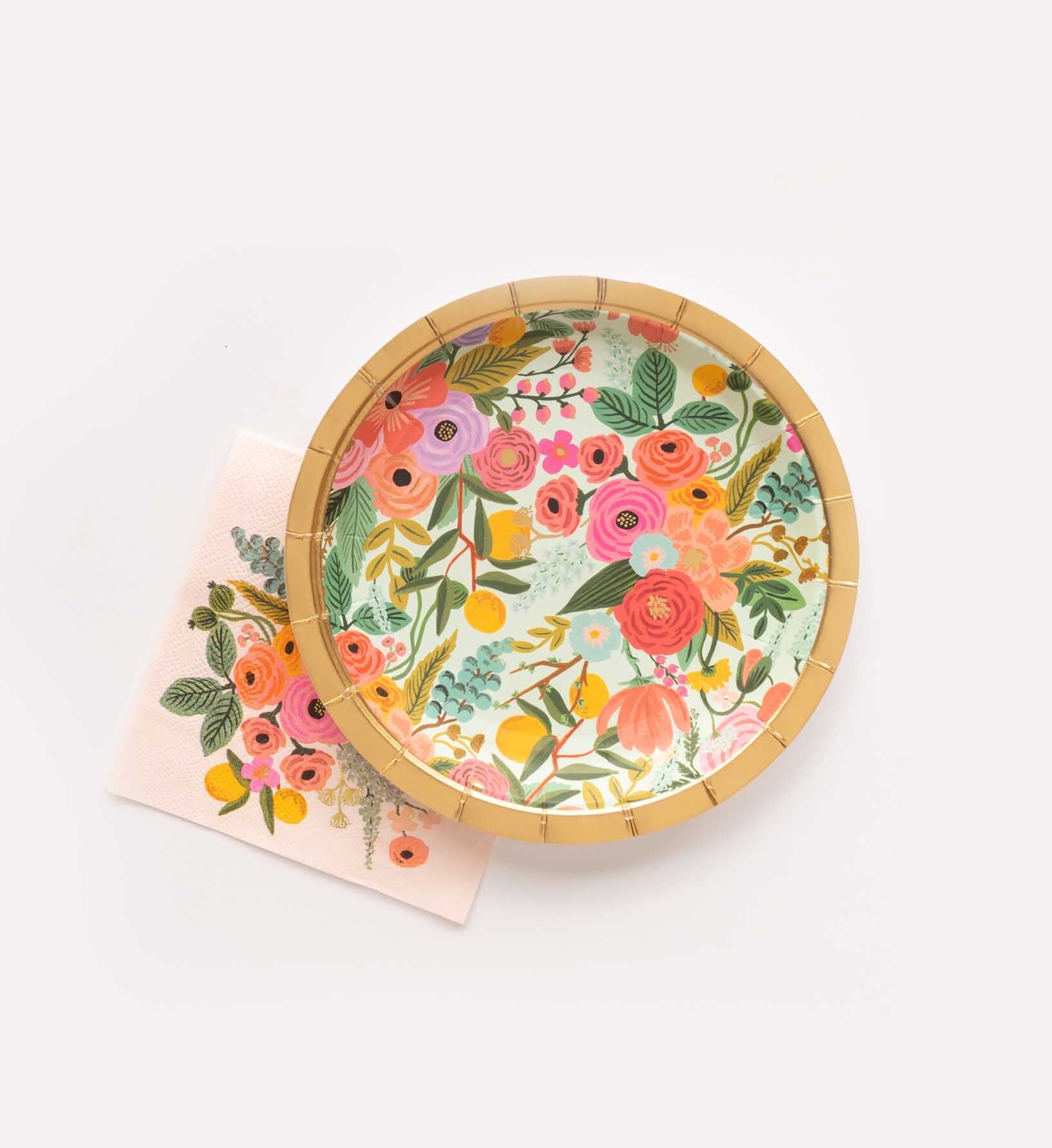 Small Paper Plates - Garden Party