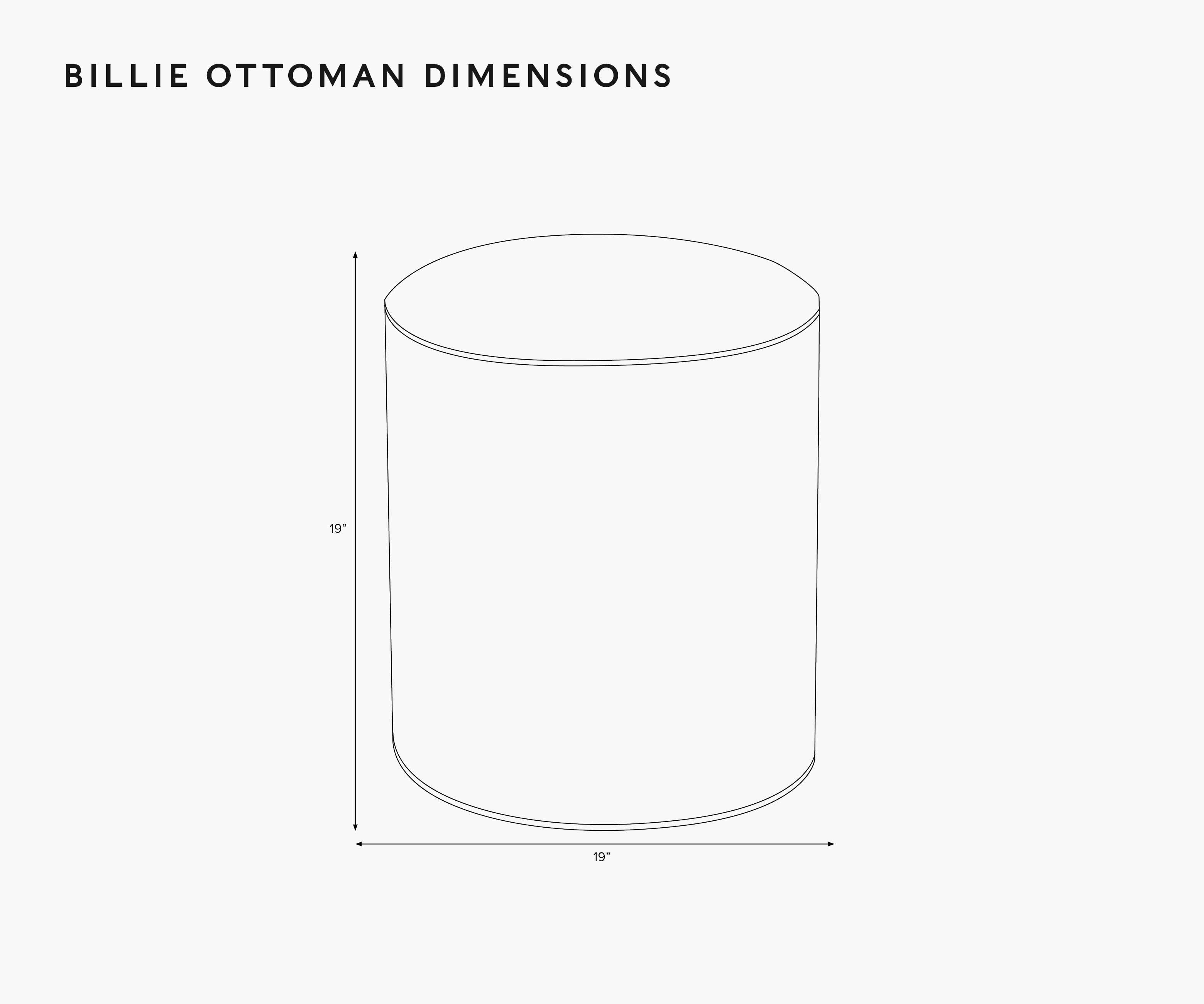 Billie Ottoman - Ditsy Dahlia Navy